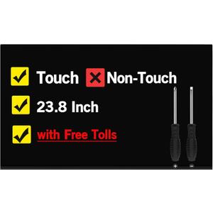 23.8 inch New Screen Replacement for HP All in One 24-dp0124 24-dp0224 24-DP0014 24-DP0317C 24-DP0160 24-DP0180 LM238WF5-SSE5 Touch LCD Display Panel