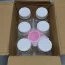 Sovietiep 16 Oz Square Glass Milk Bottles with A Silicone Cap, 6 Pack Glass Bottles for Juicing with Airtight Lids, Drinking Bottles with Lids and Scale Mark, Breast Milk Storage Jug Easy to Carry