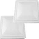 2 Pack 14" Universal Roof Vent Cover Vent Lid Replacement for RV, Trailer, Camper, Motorhome Roof Vent Cover White (White Vent Cover)