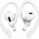 DamonLight Ear Hooks 2 Pairs for AirPods Pro 2 & 1, AirPods 4 & 3, Anti-Slip Comfortable Fit, Ergonomic Design, Accessories (Small, White)