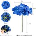 Auihiay 26 PCS Royal Blue Hydrangea Artificial Flowers, Silk Hydrangea Heads with Stems, Fake Flowers for DIY Wedding Centerpiece, Baby Shower, Home, Party, Garden Decoration