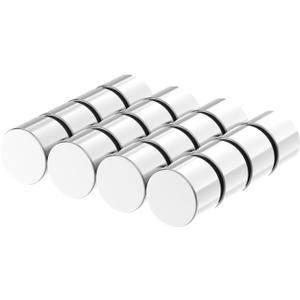 N52 Magnets - 1/2" D x 3/8" H - 16 Pack, Powerful Rare Earth Magnets,Super Strong Neodymium Disc Magnet for Fridge, Office, Building, Scientific, Crafts and DIY Thick Strong Magnet