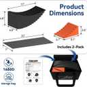 Curved Leveling Blocks, 6" Lift, 35,000 lbs, Raised Tire Change Ramp, 2-Pack Heavy Duty Camper Leveler System, Perfect for 5th Wheels, Class A Motorhomes, and Wide-Axle Trailer