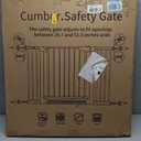 Cumbor 29.751.5" Extra Wide Baby Gate for Stairs, Pressure-Mounted Dog Gates for Doorways & Hallways, Auto-Close Walk-Through, No-Trip Design, Child Proof Safety, Dog/Pet Gate for Indoor Use, Silver