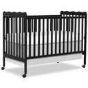 Dream On Me Carson Classic 3-in-1 Convertible Full-Size Baby Crib in Black, GreenGuard Gold & BSA, 4 Mattress Heights, Converts to Day & Toddler Bed, Locking Wheels, Classic Nursery Design