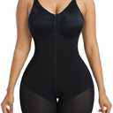 YIANNA Fajas Colombianas Moldeadoras Postpartum Shapewear for Women Tummy Control Butt Lifter Body Shaper with Zipper Crotch