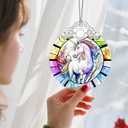 Christmas Ornaments: Stained Glass Ornament, Christmas Tree Ornament, Hanging Ornaments for Home Decor & Xmas Tree Decorations  Exquisite Holiday Decor, Gifts & Holiday Present - Unicorn