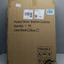 Stadium Seat with Back Support - Stable Bleacher Chairs with Back and Cushion Waterproof Portable Widen Thick 6-Position Reclining Stadium Bleacher for Sport Events (Pure Black)