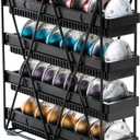 Coffee Pod Holder 4 Tier Coffee Pod Holder For Countertop With 32 pods,Black 1pcs