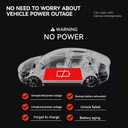 YONZEE Emergency Escape Handle for Tesla Model Y Juniper, Carbon Fiber Pattern Safety Pull Handle, Compatible with 2025-2026 Model Y Door Release, Easy Installation, Durable ABS Material