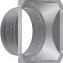 Antrader 4 Inch Duct Connector Flange, Metal Straight Pipe Flange Square to Round Interface Air Duct for Ventilation,Cooling, Heating and Air Conditioning Systems,1Pcs