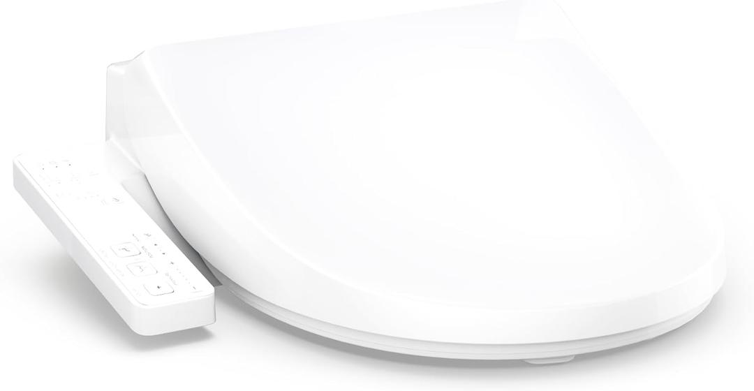 TOTO® WASHLET® S1 Electronic Bidet Toilet Seat with Instantaneous Water Heating, Round, Cotton White - SW2325#01