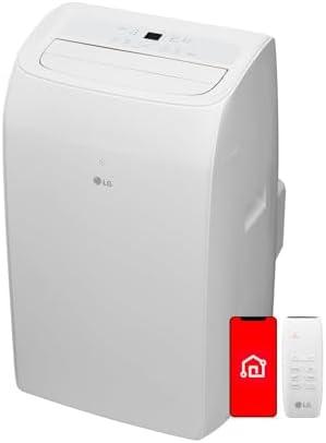 LG 10,200 BTU (DOE) / 14,000 BTU (ASHRAE) Smart Portable Air Conditioner, Cools 450 Sq.Ft. (18' x 25' room size),Smartphone & Voice Control works with LG ThinQ, Amazon Alexa and Hey Google, 115V