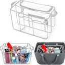 Clear Beach Bag Organizer Insert Compatible with Bogg Bag X Large, Waterproof Beach Bag Insert Divider Pouch, Beach Tote Bag Insert Organizer Liner 15.6 x 8.4 x 10.8 Inches, Gray