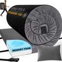 Sleeping Pad,3-inch Thick Memory Foam Camping Mattress,Portable Roll-Up Mat for Car/Tent/Floor/Cot/Travel,Comfortable Pad for Guests Sleepover (Grey)