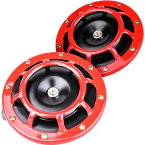 Super Loud 110dB Dual-Tone Electric Air Horn Kit - Waterproof Universal 12V Car Horn for Trucks, SUVs, Cars, Motorcycles (Easy Installation)