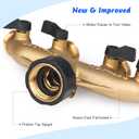 Garden Hose Splitter 4 Way Heavy Duty Brass Connector Tap Splitter (4WAY)