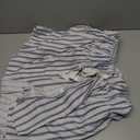 RisQiten Navy Blue Striped Bed Skirt , Adjustable Elastic Bedskirt Dust Ruffle for Queen Bed, Navy Blue White Stripes Farmhouse Wrap Around Bed Skirts Pleated Bed Frame Cover