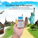 YF35 3-in-1 Portable Radio AM FM MP3 Player Voice Recorder- Multi-Function Excellent Reception and Rechargeable Battery Small Receiver for Indoor/Outdoor(White)