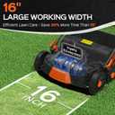 TIECTOWN 16-Inch 15.5 Amp 2-in-1 Electric Dethatcher and Scarifier with 14.5-Gallon Collection Bag, Lawn Dethatcher with 5-Position Depth Adjustment, Blade Replacement Without Tool - Orange