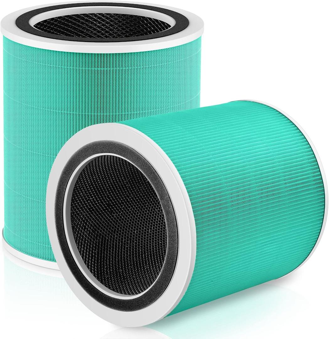 Core 400S Toxin Absorber Replacement Filter for LEVOIT Core 400S Smart WiFi Air Purifie-r, 3-in-1 Activated Carbon Filter, Core 400S-RF-TX (LRF-C401-GUS), Green, 2 Pack