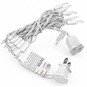 Aurelema Mini Christmas Lights String Warm White Vintage Short Strand String Lights, Clear Bulbs Wire Fit Light up Christmas Decorations(10 Bulbs Connectable,5ft,White)