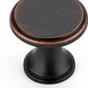 Ravinte 10 Pack Oil Rubbed Bronze Kitchen Cabinet Knobs, Solid Oil Rubbed Bronze Pulls Zinc Handles Simple Drawer Cabinet Hardware for Cupboard Drawer Knobs