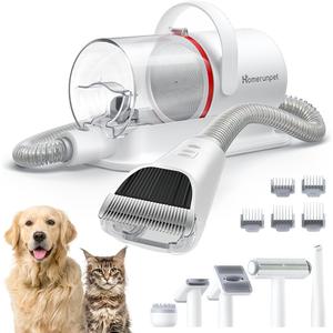 HomeRunPet Ultra Quiet Dog Grooming Vacuum, 12000Pa Suction, 6-in-1 Pet Clipper Kit for Dogs & Cats, Low Noise, Pet Friendly