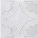 Art3d Drop Ceiling Tiles 24x24 in White (12-Pack, 48 Sq.ft), 3D Wainscoting Panels Glue Up 2x2