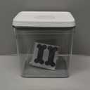 2-Pack 2.6 Qt & 1.6 Qt Airtight Dog Food Storage Container, BPA-Free Pet Food Storage Containers with Pop Lids, Dog Treat Container Stackable Rectangle Containers for Flour, Sugar,Cat&Bird Seed Food