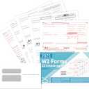 W2 Forms 2025,W2 Tax Forms 2025 with Envelopes,4 Part W2 Tax Forms 2025,25 Employee Kit of Laser Forms with 3 W-3 Transmittal,25 Self Seal Envelopes Included