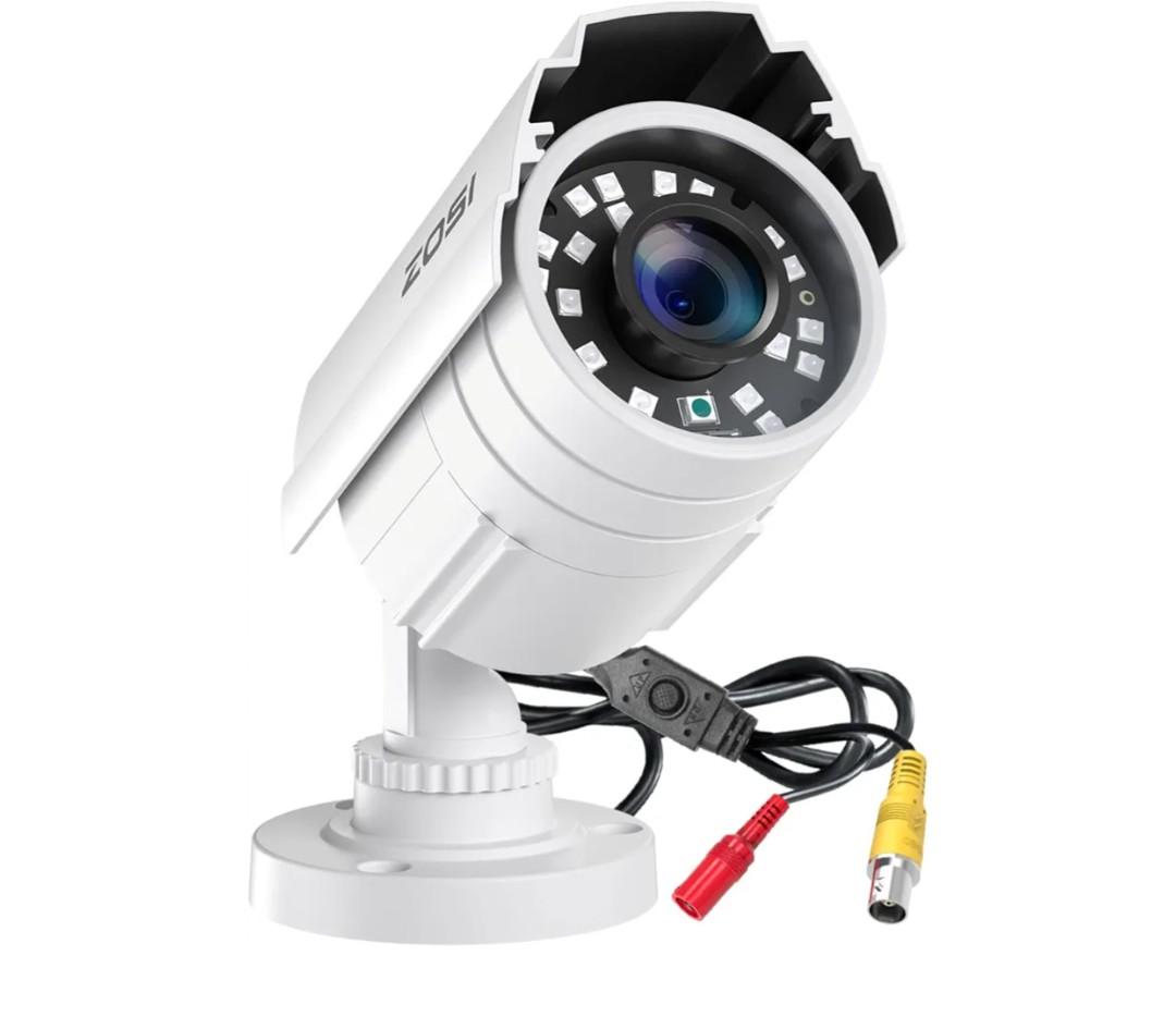 ZOSI 2MP HD 1920TVL Outdoor Indoor Security Camera 1080p (Hybrid 4-in-1 HD-CVI/TVI/AHD/960H Analog CVBS), 24PCS LEDs, 80ft IR Night Vision, Weatherproof Surveillance CCTV Bullet Camera