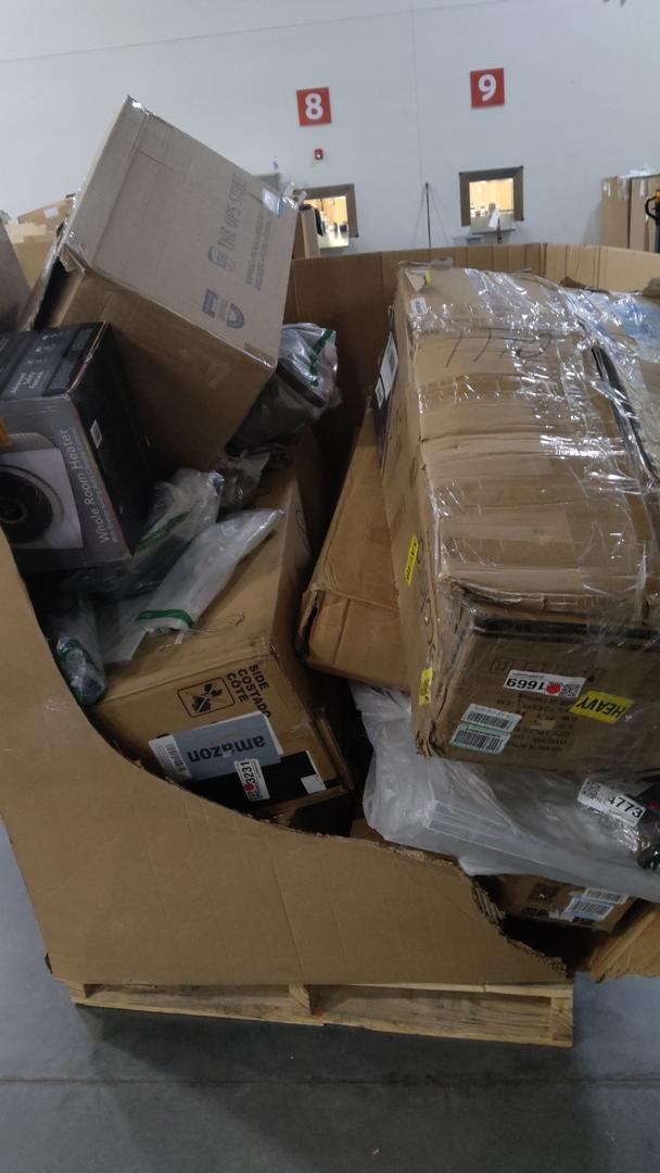 pallet of salvage items