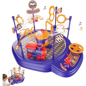 Electric STEM Toys Train Set for Kids, Floating Ball Science Toy with Adjustable Airflow, Hand-Eye Coordination & Focus Training Board Game for Boys Girls Ages 4 5 6 7 8+