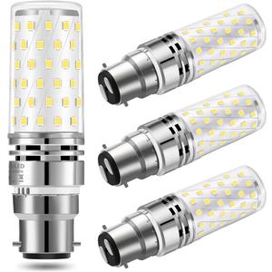 LED Bayonet Bulbs, 12W B22 Corn Bulb Equivalent 100W Halogen B22 Bayonet Cap Bulb, 1200Lm, 6000K Daylight White 4-Pack