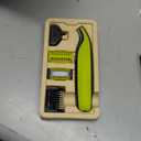 Philips Norelco OneBlade 360 Hybrid Blade for Face + Body, Electric Beard Trimmer, Shaver and Groomer, with 360 Blade Technology, 5in1 Adjustable Comb, 1x Body Kit, Model QP2834/70, Black/Lime Green
