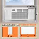 GCGOODS Window AC Side Panels with Double Layer, Insulation Window Air Conditioner Side Panel Kit, Adjustable Fits Up to 17 inch H x 10 inch W, 2 Pack