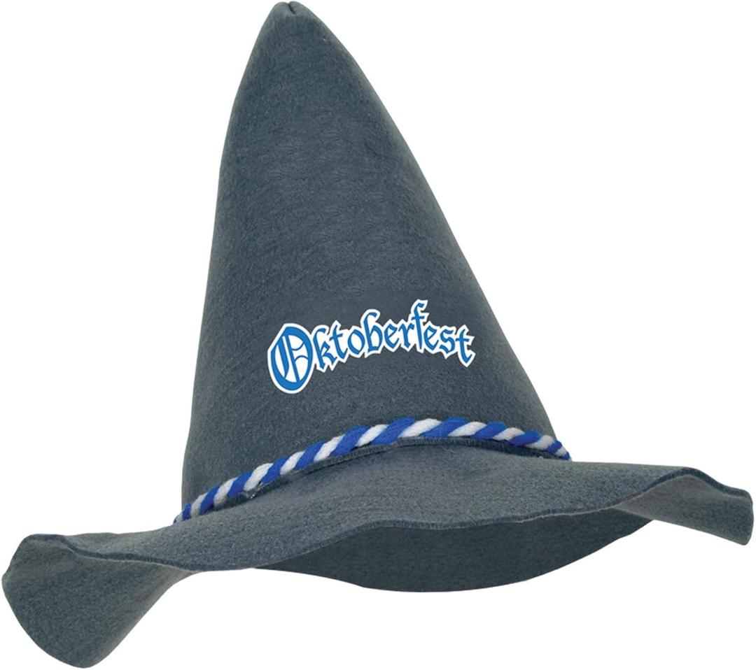 Beistle 2-Pack German Alpine Grey Felt Hats, Party Headware for Festive Celebrations, Oktoberfest Accessories for Men & Women, One Size