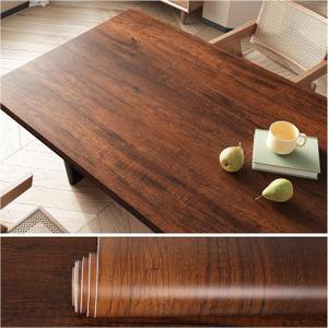 VEELIKE Auburn Cherry Wood Contact Paper Peel and Stick Countertops Waterproof Wood Wallpaper 24''x118'' Self Adhesive Wood Grain Contact Paper for Countertops Dining Table Kitchen Cabinets Vinyl Wrap