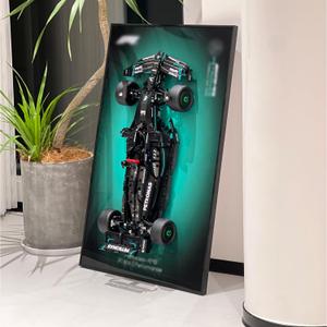 iLuane Display Wallboard for Lego Technic Mercedes-AMG F1 W14 E Performance Race Car Building Set 42171, Adult Collectibles Wall Mount, Home or Office Dcor, Gradient Color (No Car Included)
