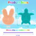 2-Pack Sensory Activity Board for Kids, Double-Sided Fidget Toy with 20 Silicone Strips(Color in ramdon), Montessori-Inspired Fine Motor Skill Toy for Autism, ADHD, Anxiety Relief, Ages 3+