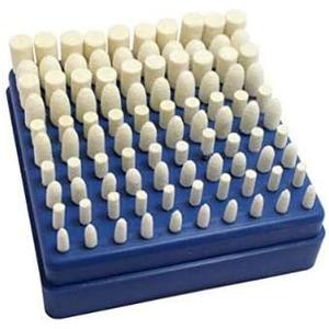 Oudtinx 100pcs Multifunctional Wool Felt Mandrel Mounted Grinding Polishing Accessories Attachment Set - Comepatible with Dremel-1/8 Inch Shank