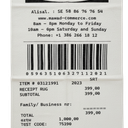 Receipt cover long white rug