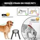 SHAINFUN Raised Dog Bowl Stand for Large Dogs 11" Height Adjustable Width 7-10.6" Single Tall Elevated Dog Bowls Stand, Food & Water Feeder Holder for Large Breeds (Bowl Not Included)