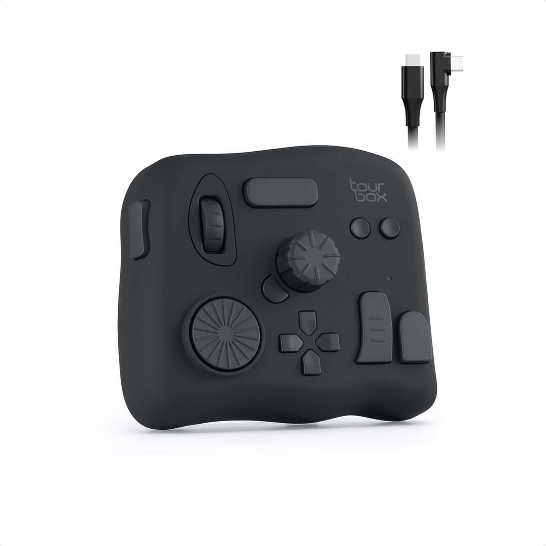 TourBox NEO - Customizable Editing Controller, Photo Color Grading Illustration Speed Editor, Intuitive Control Boost Productivity, Programmable Keyboard for Adobe CSP and More, Works with Mac/PC (Includes: Device Only)
