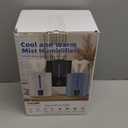 6L Humidifiers for Bedroom Large Room Home, Cool and Warm Humidifier for Plants Mist Top Fill Desk Humidifiers Essential Oil Diffuser, Quiet Humidifier with Adjustable Mist,360°Nozzle Midnight Black