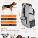 Dog Backpack Carrier for Small Dogs - 4-Layer Protection, Under 24 lb, Waterproof, Adjustable Dog Hiking Backpack with Storage Pockets, Reflective Strips, Non-Slip Handle for Travel - Grey