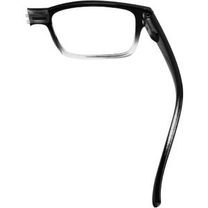 (Must Buy Both Eye) Black Clear-Right Eye +0.75 Reading Glasses with Different Strength for Each Eye