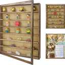 Shadow Box Frame Display Case 16x20 with Removable Shelves, Deep Memory Box Trinket Knick Knack Shelf Cabinet for Collector, Keepsake Coins Military Medals Wedding Flowers Real Wood