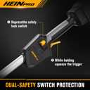 HEINPRO Cordless Weed Wacker Compatible with DeWalt 20V MAX Battery, 16" Brushless Weed Eater, Grass Trimmer for Lawn Care, Bump Feed, String Trimmer with 4 Bulk Trimmer Line Coils (Tool Only)